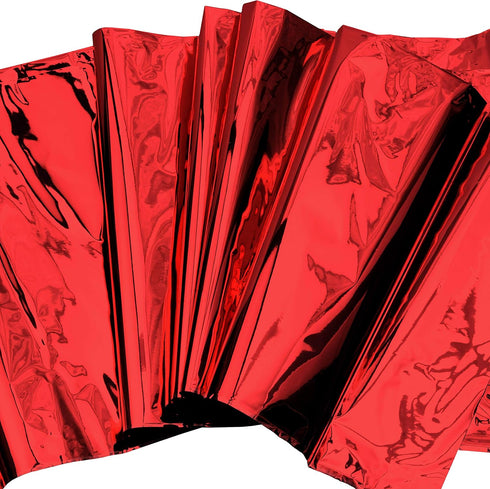 Red Foil Tablecloth Plastic Rectangle Cover for Wedding, Birthday, Graduation, Thanksgiving, Christmas Party, 54 x 108