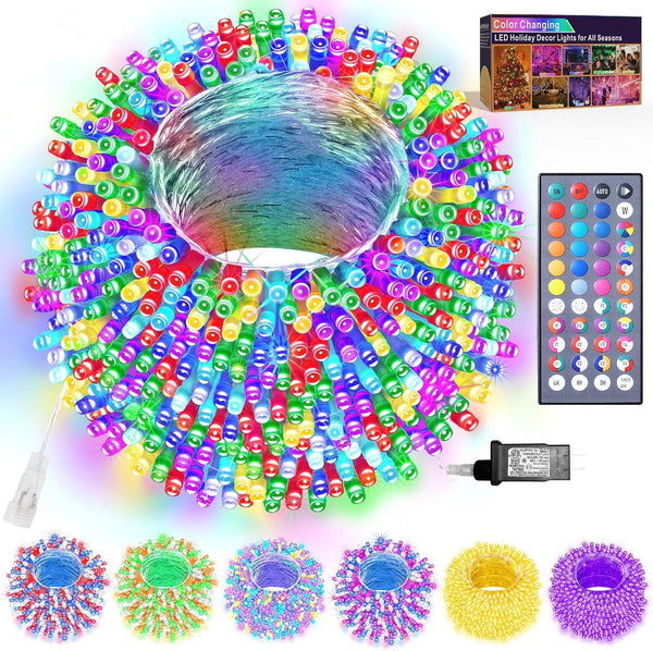 Color Changing Christmas Lights Outdoor, 66FT 200 LED 34 Colors String Lights