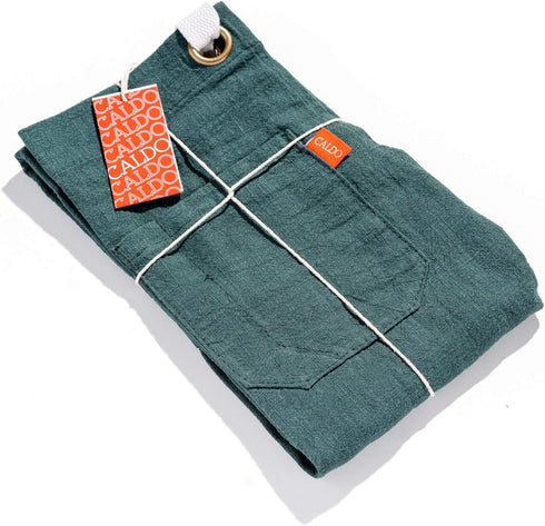 Adjustable Linen Kitchen Apron for Men and Women - Spruce Color