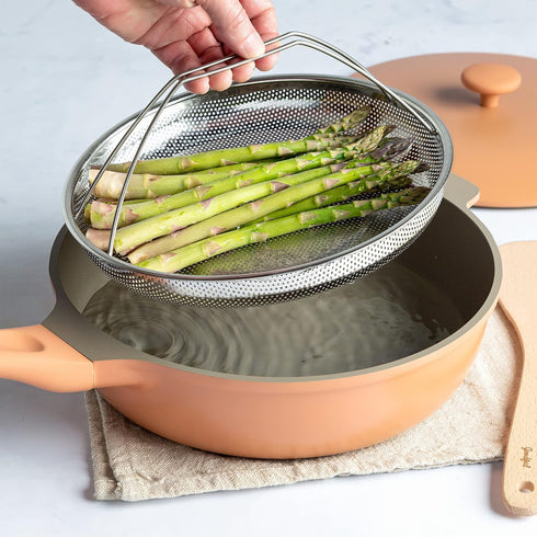 Goodful All-In-One Pan Steamer Basket - Premium Stainless Steel, Dishwasher Safe, Perfect for Steaming Vegetables
