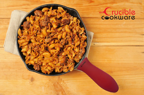 Cast Iron Skillets Set of 4 (Pre-seasoned) 10 Inch - 5.1 Inch, Includes Large & Small Silicone Hot Handle Holders