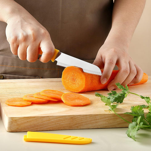 8 Piece Paring Knife Set, 4PCS Paring Knives & 4PCS Knife Sheath, Ultra Sharp German Steel Kitchen Knives