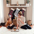 BambooMN 1 Piece Set 18" Classic Personalized Embroidered Sequined Animal Christmas for Kids, Parents, Family, and