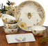Set 4 6" Bee Sweet of Ceramic Ice Cream Bowls Farmhouse Bee & Floral Design, Perfect for Ice Cream, Cereal, Soup