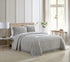 Beatrice Home Fashions Medallion Chenille Bedspread with Standard Sham, Gray