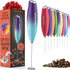Powerful Handheld Milk Frother, Mini Battery Operated Milk Foamer, Stainless Steel Drink Mixer for Coffee, Lattes,
