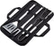 Amazon Basics 4-Piece Stainless Steel BBQ Grilling Tool Set with Carry Bag,