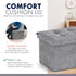 12 16 12, Ornavo Home Small Storage Ottoman Foldable Collapsible Rectangle Linen Ottoman Foot Rest Stool Seat