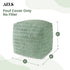 18"x18"x18", AELS Unstuffed Farmhouse Pouf Cover for Living Room, Boho Storage Bean Bag Cubes, Sage Green Soft Corduroy