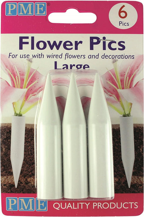 Large Flower Pics by PME, Pack of 6