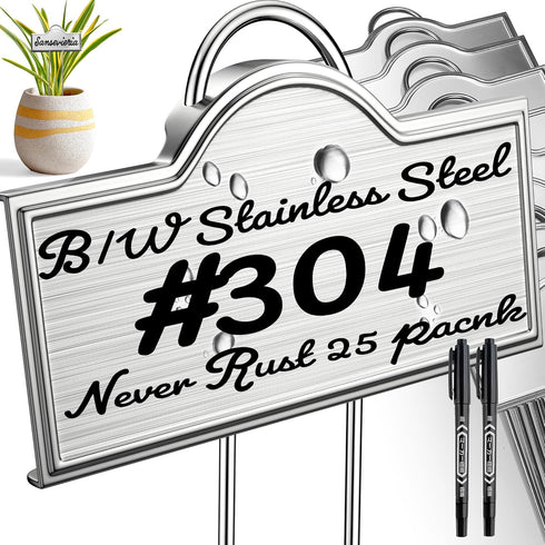 Stainless Steel 304 Plant Labels for Garden Outdoor | Metal Plant Markers