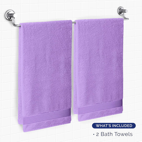 2 Pack Set 27 54 inch, 100% 2PC Set Elegant Comfort Premium Turkish Cotton Bath Towel - x Luxurious Hotel Spa Quality