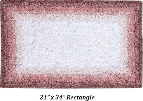 Better Trends Torrent Collection Bath Mats, 100% Cotton, Rose Tufted, Absorbent & Machine Washable, 21" x 34"