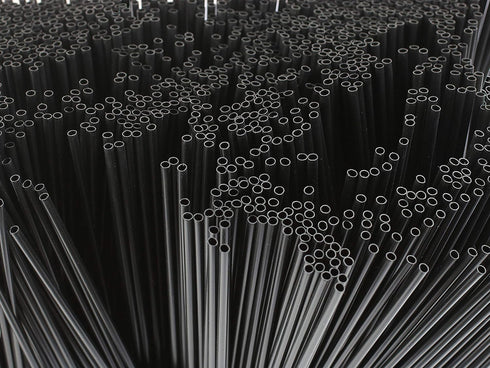 Tall Plastic Coffee Stir Sticks, 7 Inch Coffee Stirrer Sip Straws (Black, 1000)