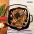 Cuisinel Cast Iron Square Grill Pan with Glass Lid, Pan Scraper, Handle Cover - 10.5" Pre-Seasoned