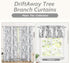DriftAway Tree Branch Abstract Ink Printing Lined Thermal Insulated Window Curtain Valance 52 Inch by 14 Inch