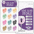 Drink Markers - Wine Glass Decals, Wine Clings, Flip Flops, Set of 12