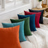 FEVERQIYI 20x20 Velvet Pillow Covers Set of 2 – Burnt Orange Decorative Square Throw Pillowcase Soft Solid Cushion