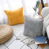 Home Brilliant Yellow Throw Pillow Covers Set of 2, 18x18 Super Soft Decorative Striped Corduroy Mustard Pillows