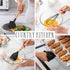 Country Kitchen Cooking Utensils Set - 40 pcs Non-stick Silicone Spatula Set with Holder and Wooden Handles