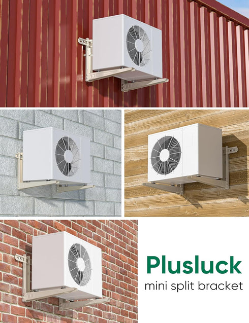 Mini Split Wall Mounting Bracket for 7000-12000 BTU Mini Split Air Conditioner with Leveler, Universal Ductless AC