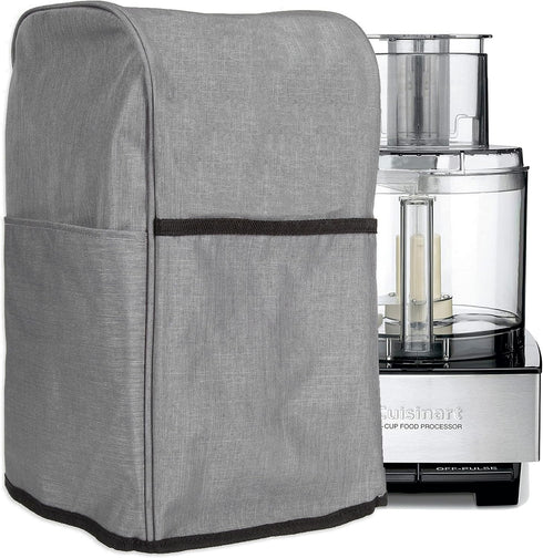 Crutello Food Processor Cover with Storage Pockets for Large Custom 11-14 Cup Processor