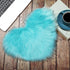 2 12 16 Inch(Light Mudder Pcs Faux Fur Rug, Heart Shaped Rugs, Fluffy Decorative Mat for Room Home Chair Side, Desk