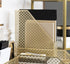 BLU MONACO Gold Magazine File Holder, Decorative Metal Magazine Organizer Bin for Desk & Shelves
