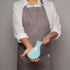 Now Designs Eggshell Blue Curved Stoneware Spoon Rest, 3.5x7.75 in