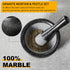 Set, 100% 6.3 Inch 16 oz Mortar(2 Velaze Large Mortar and Pestle Granite, Natural Unpolished, Herb Crusher, Spice