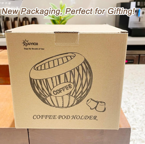 Coffee Pod Holder, Large Capacity K Cup Organizer for Counter, Metal Storage for Keurig and Nespresso Pods
