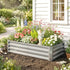 4' 2' 1' Outsunny Galvanized Raised Garden Bed, x x Metal Planter Box, for Growing Vegetables, Flowers, Herbs