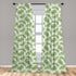 Ambesonne Palm Leaf Window Curtains, Exotic Tropical Leaves Watercolor Art Style Jungle Luau Hawaii, 2-Panel Set 28" x