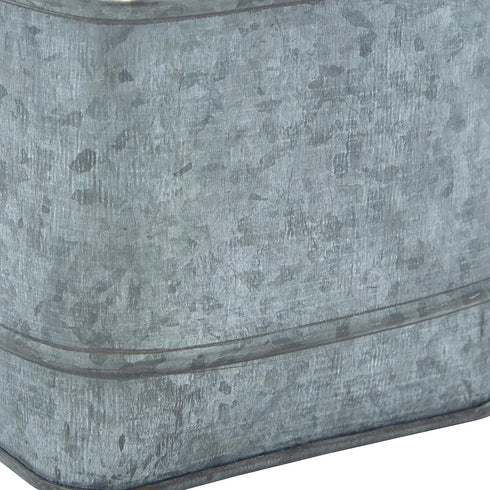 Deco 79 Decorative Canisters Set of 2, 8" & 7"H, Silver Metal Decorative Containers Keepsake Boxes