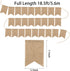 WATINC 26 Pack DIY Burlap Banner Set with Letter Stencil, Swallowtail Flags for Kids and Adults, Handwriting Banner for
