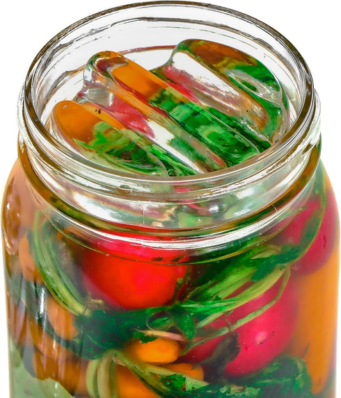 Trademark Innovations Glass Fermentation Pickling Jar Weights, Groove Grip Style, Set of 6