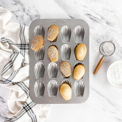 USA Pan Bakeware Madeleine Pan, 16-Well Aluminized Steel