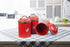 Self-Care Saf-Care Kitchen Canisters, Valentine Red Canister Set with Tight Sealed Lids, Set of 3, SC-002