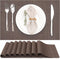 Myir JUN Placemats Set of 8, Vinyl Woven Placemats Place Mats Indoor