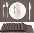 Myir JUN Placemats Set of 8, Vinyl Woven Placemats Place Mats Indoor