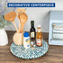 CLAYNIX Lazy Susan for Countertop, Mother of Pearl Turntable Organizer, Wood Round Spinning Tray for Kitchen, 12.5 Inch