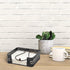 Stonebriar Industrial Black Graphite Metal Napkin Holder, Decorative Tray for Dining Table