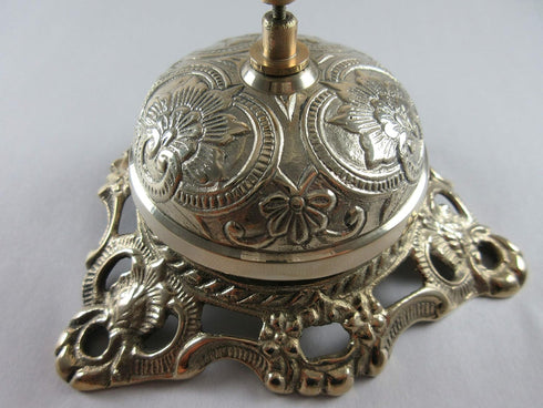 Upper Deck Ornate Solid Brass Hotel Counter Bell