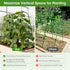 47.2x47.2 X21.6) Cucumber Trellis for Raised Bed,U-Shape Garden Trellis for Climbing Plants Outdoor, Metal Arch