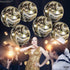 KatchOn Big Black and Gold Marble Balloons, 22 Inch, Pack of 6 for Golden Anniversary, Birthday Decor