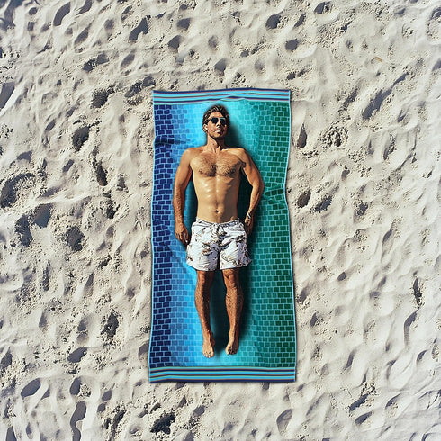 2 Pack 35x84 7 100% COTTON CRAFT Oversized Beach Towels - XXL - The Big Kahuna Foot Extra Large Beach Blanket Towel