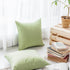 Home Brilliant Green Throw Pillow Covers 18x18, Set of 2 Sage Green Linen Decorative Cushion Covers for Couch Bed Decor