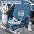Decorative Display Risers for Home Decor, Wood Pedestal Stand for Kitchen and Countertop Organizer