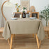 Biscaynebay Textured Fabric Square Tablecloths - 54x54 Inches, Natural Water Resistant for Dining and Parties