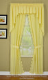 Today's Curtain Orleans Scallop Curtain, Buttercup 45" Panel Pair, 4-Piece Set, 60" W x 45" L